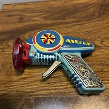 Tin Toy Space Bubble Gun, Daiya, Japan, 1960s, Friction Powered Works Vintage