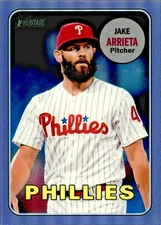 2018 Topps Heritage Jake Arrieta Chrome Purple Refractor #THC-721 - Phillies 