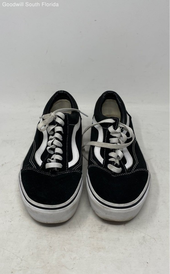 Vans Mens Old Skool Black White LaceUp Low Top Skateboarding Shoes