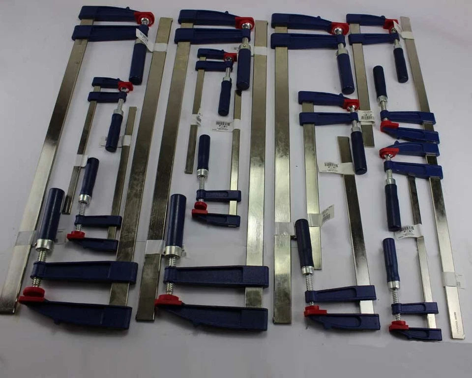 15 x Schraubzwinge Set 300x80 + 600x120 + 250x50 Klemmzwinge Einhand Zwinge - Bild 1 von 1