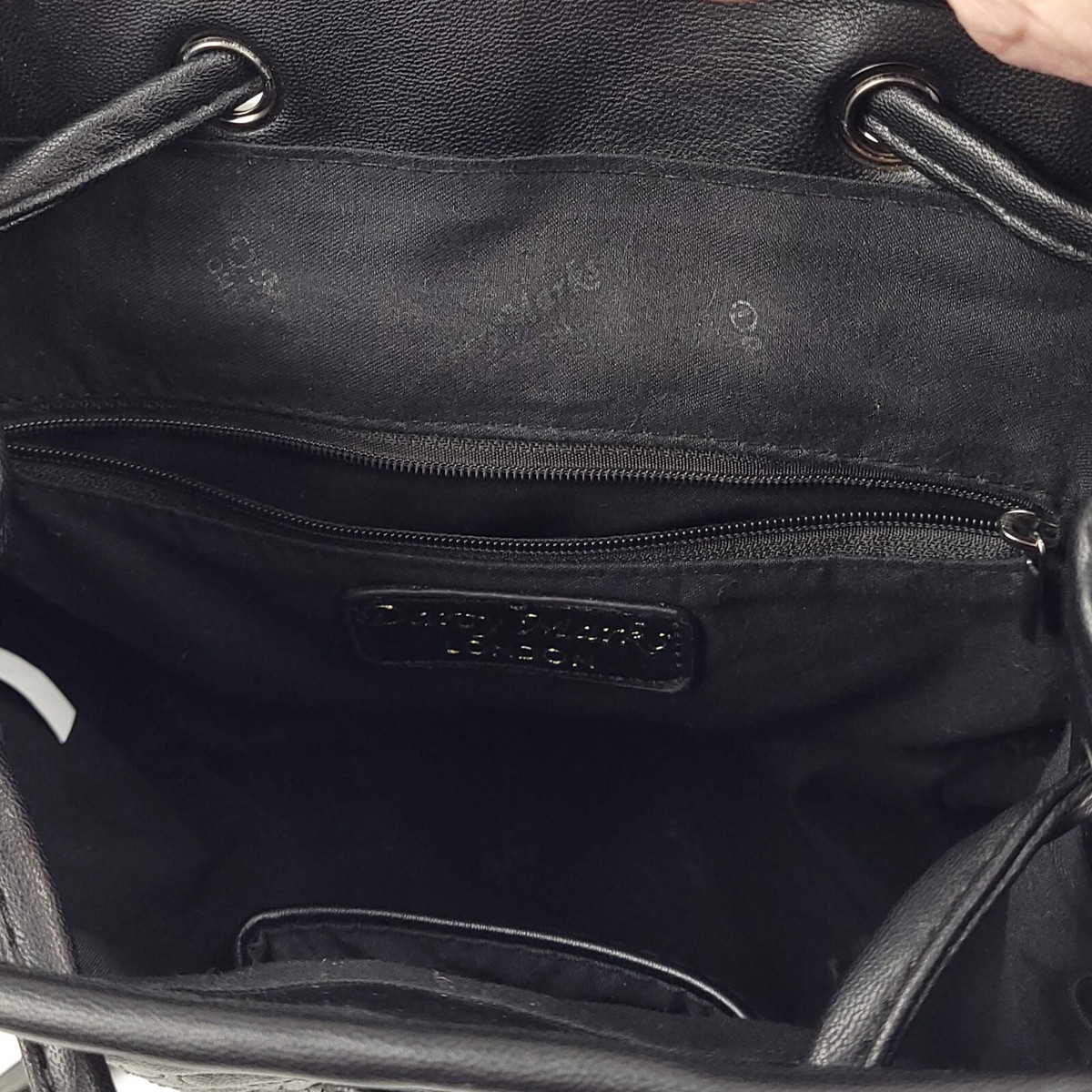 Darcy Marks London Black Vegan Leather Floral Convertible 