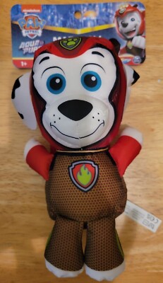Paw Patrol AquaPups FLOATS Marshall Swim 9'' Huggable Bath Tub Toy Ages 1+  New