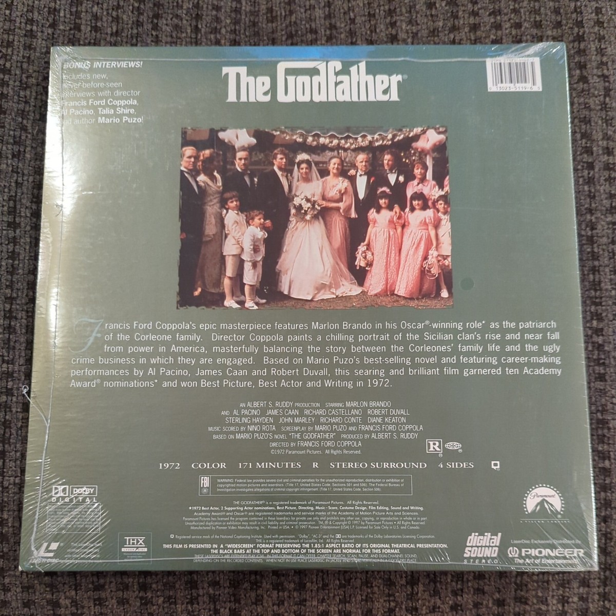 The Godfather (Laserdisc, 2-Disc Set) for sale online | eBay