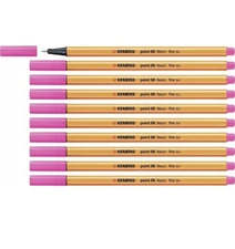 NEW STABILO Set Of 18 Pink Fineliner Point 88 0.4mm