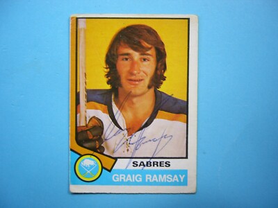 1974/75 O-PEE-CHEE NHL HOCKEY CARD #305 CRAIG RAMSAY GD NICE AUTO ...