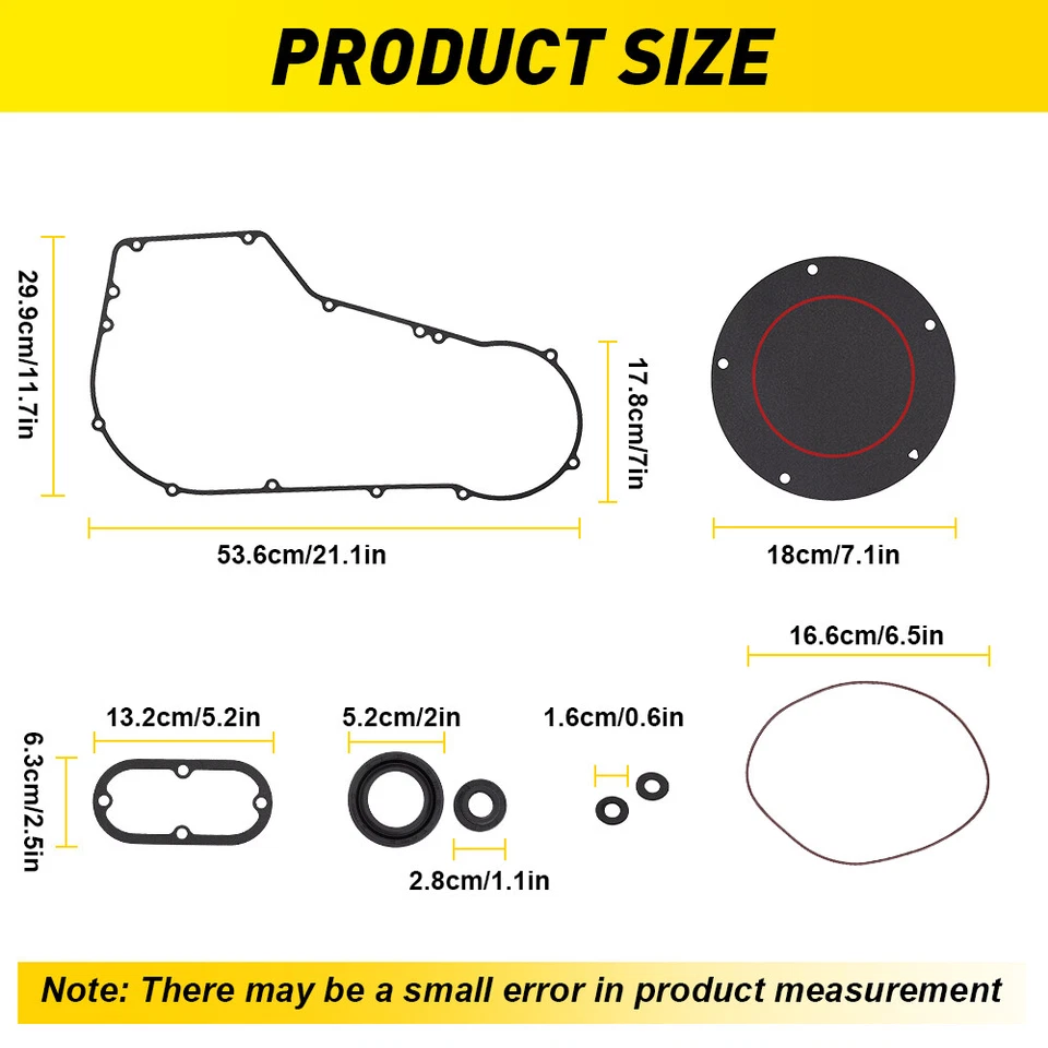 FOR HARLEY SOFTAIL DYNA MODELS 1994-2005 PRIMARY CLUTCH COVER GASKET SEAL KIT - Image 2 of 4