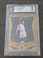 2004-05 Topps Chris Bosh Gold Refractor /99 BGS PSA Mint 9