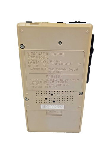 Panasonic RN-185 MicroCassette Grabadora de Voz Dictáfono Portátil Dictado De Colección - Imagen 6 de 24