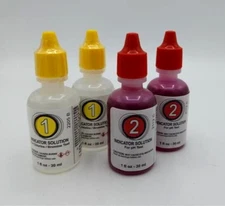 #1 & #2 CHLORINE BROMINE & PH SOLUTION - 1OZ  **4 PACK! (POOLSTYLE 22411, 22412)