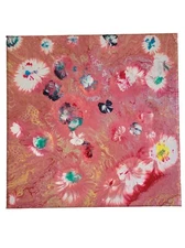 Original Abstract Art Acrylic Pour Painting On Canvas Wall Decor Flowers