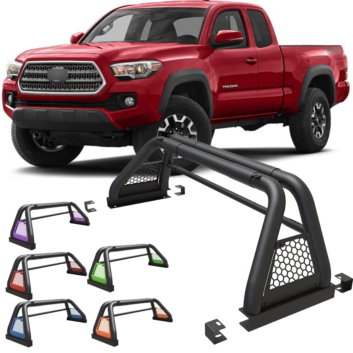 Universal Truck Sport Bar Chase Rack Bed Roll Bar For 2001 2024 Toyota Tacoma