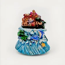 Classic Treasures Noah's Ark Small 7" Tabletop Water Fountain (leaks) Music Box