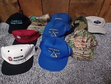 Vintage Baseball Dad Hat Trucker Cap Lot - Camo Fishing Morton Buildings
