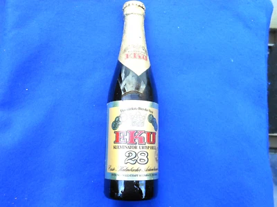 Ancienne bouteille de bière pleine " EKU 28 " 33cl . - Photo 1/4