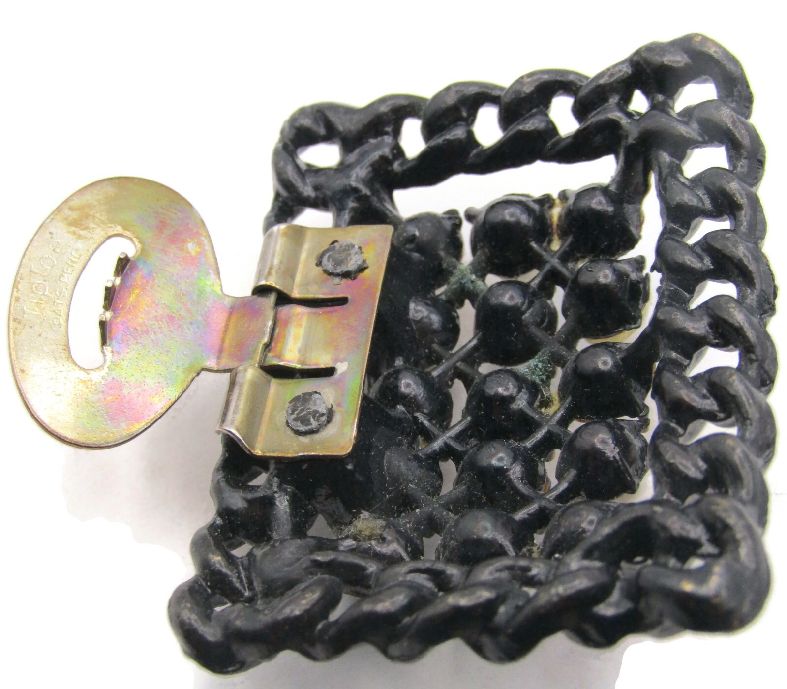 TipToe Shoe Clip Single Colorful Faux Jewel Design Metal