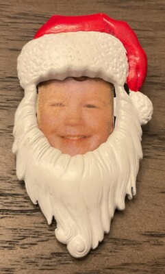 Jonette Jewelry Colored SANTA FACE Picture Frame Photo Pin - JJ