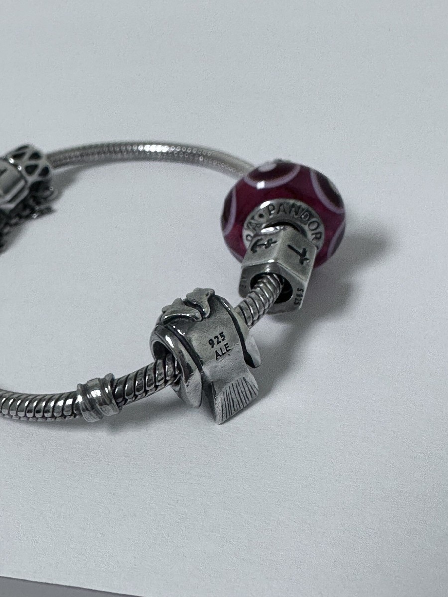 PANDORA s925 ALE Silver, Bracelet with 4 mixed charms 7