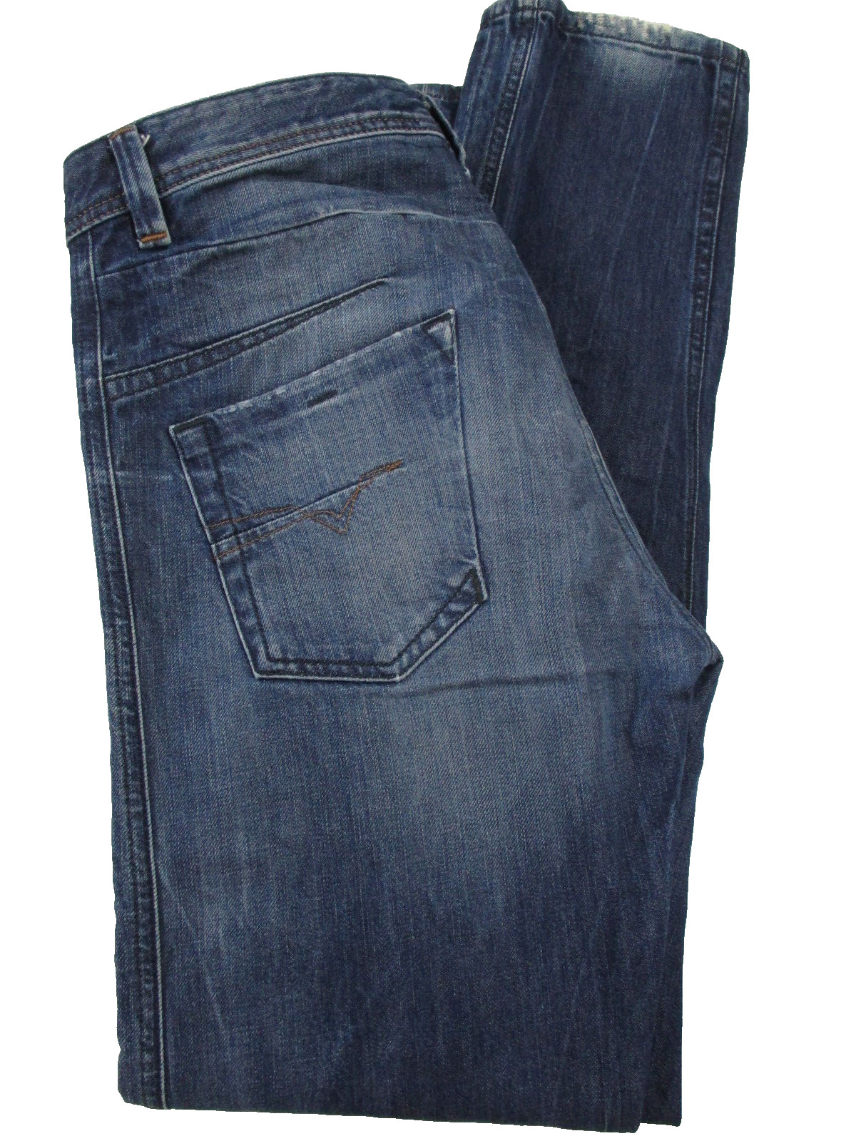 Diesel Industry Darron 0814A Mens Blue Button Fly Reg Slim Taper Jeans W30 33x32