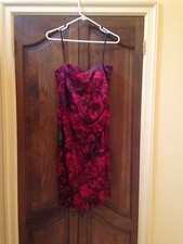 Ann Taylor Red and Black Strapless Dress Size 10 New With Tags