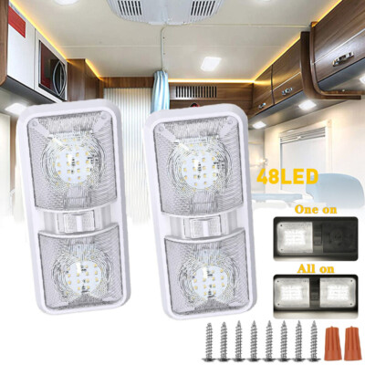 48LED 12V Led RV Ceiling Dome Light RV Interior Lighting for Trailer Camper Boat