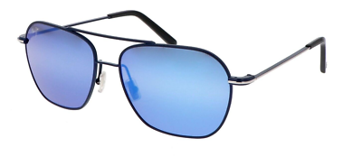 Maui Jim Mano B877-03 Dark Navy With Silver Stripe Frame / Blue