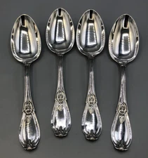 Grecian by Whiting Sterling Silver group of 4 Serving Spoons 8"