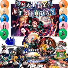 112pcs Demon Slayer Party Supplies Demon Slayer Birthday Decorations Balloons