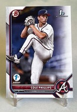 Cole Phillips 2022 Bowman Draft 1st Edition #BD-90 Atlanta Braves