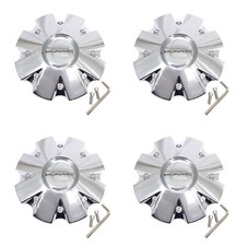 4 Kmc Wheels Chrome Wheel Center Hub Caps For 56lug Km651 Slide