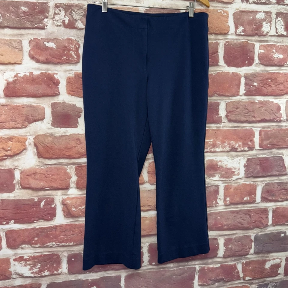 Pantalones Talbots Mujer 8 Azul Marino Heritage Vestido Pantalones Pierna Recta Trabajo Foto 2 de 4