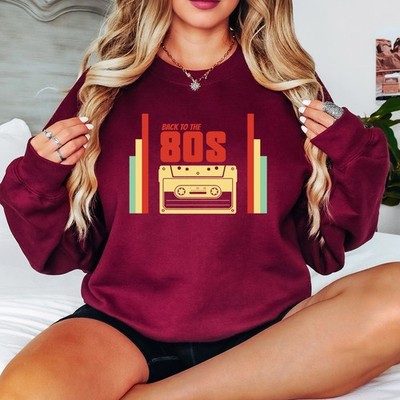 Süßes Retro Wort Grafik Damen Sweatshirt Damen Pullover kuscheliger Stil -a