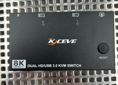 kceve DUAL HD/USB 3.0 KVM Switch : KC-KVM8202 : gebraucht, in TOP-Zustand