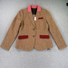 Talbots Aberdeen Blazer Jacket Women's Size 4 Brown Tweed NWT