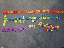 Lot of Mixed Colors Plastic Magnetic Fridge Alphabet Letters  Numbers
