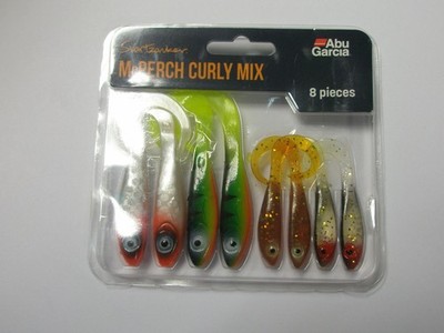 Abu Garcia Svartzonker McPerch Curly Shad Mix 8 Stück 6/8,5 cm Angelausrüstung