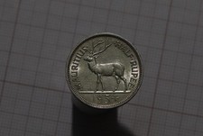 MAURITIUS HALF RUPEE 1934 SILVER HIGH GRADE B86 #W779