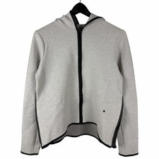 Women  s Nike Micro Swoosh Tech Fleece Grey Full Zip Athletic Hoodie Size S