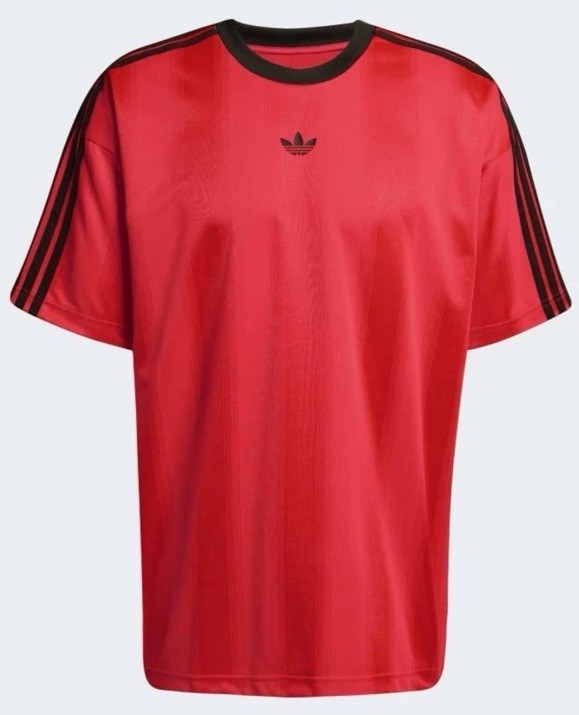 Size Small adidas Mens Oversized Jacquard Jersey Lucid Red - Jw5881 4590₽