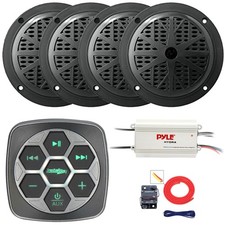 Metra Marine Bluetooth and Controller, 4x 6.5'' 120W Speakers, Amplifier, Kit