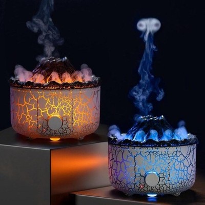 New Creative Volcano Humidifier Aromatherapy Machine Spray Jellyfish Air Flame H