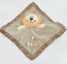 Small Wonders Lovey Lion Plush Animal Security Blanket Fleece Satin