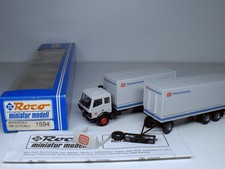 Roco miniatur modell H0 1594 Mercedes Benz DB Güter KV LKW Anhänger 1:87 in OVP