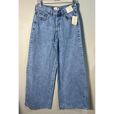Universal Thread Super Wide Leg Jeans Light Wash Women Size 4 NWT