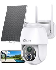 CAMSTRO 3MP Solar Battery Wireless PT Security Camera Two-Way Audio Color Night