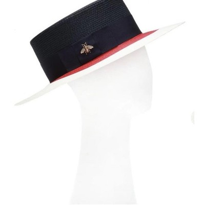 Gucci Hat PAPIER WIDE BRIM Bee Size XL Women Authentic | eBay