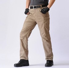 Mens Cargo Pants Tactical Waterproof Work Trousers Outdoor Hiking Combat Pants