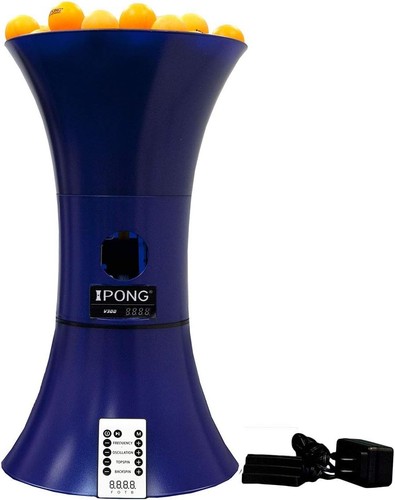 iPong V300 Table Tennis Training Robot - Serves 40mm Regulation Size 19, Blue - Picture 1 of 7