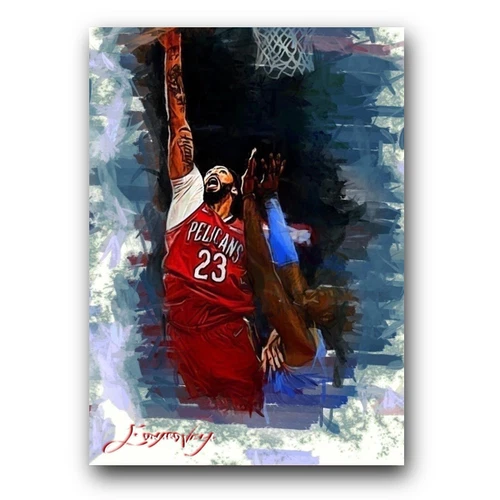 Anthony Davis #5 Art Card Limited 20/50 Vela Signed (New Orleans Pelicans)