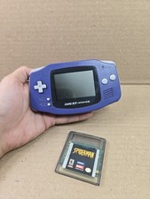 Nintendo Game Boy Advance (AGB-001) Console Indigo w/Spider-Man Used Tested Read