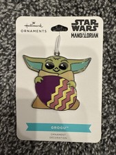 Hallmark Keepsake Disney Star Wars the Mandalorian Grogu Greetings Ornament